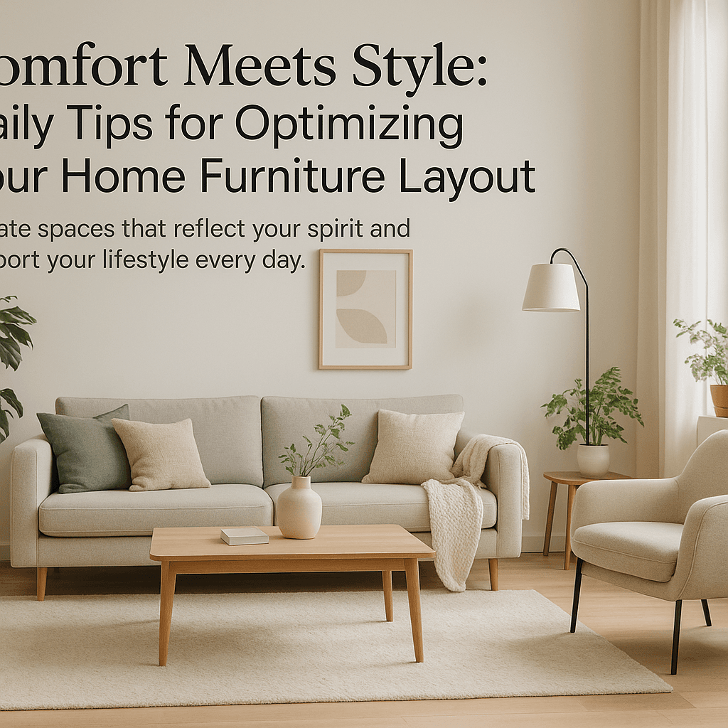 Comfort Meets Style: Daily Tips for Optimizing Your Home Furniture Layout
