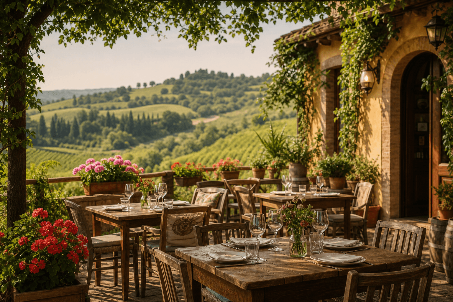 Discover the Art of Outdoor Dining: Experience the Magic of Osteria DiVilla’s Scenic Countryside Seating