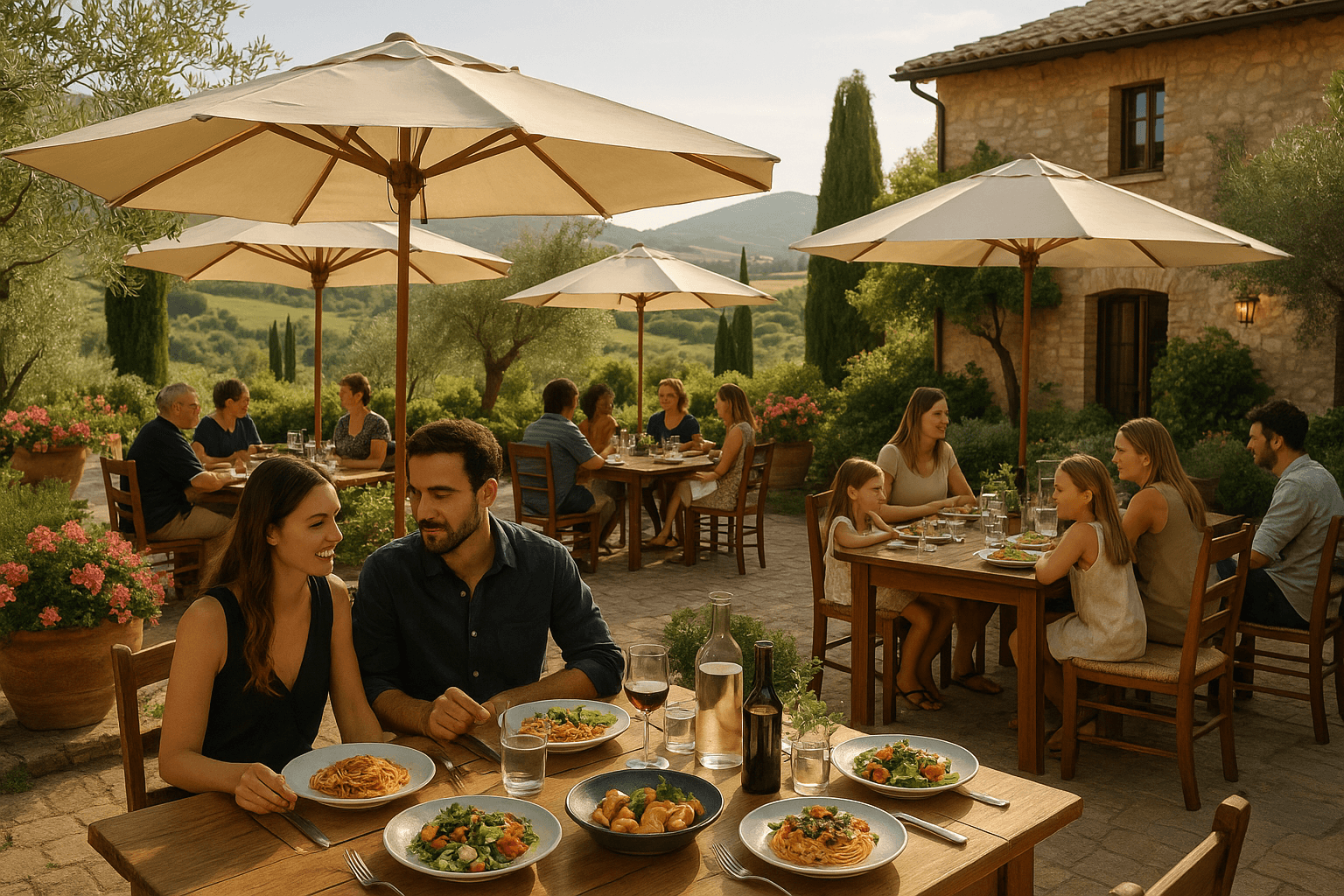 The Allure of Outdoor Dining: Relishing Italian and Mediterranean Flavors in the Countryside at Osteria DiVilla